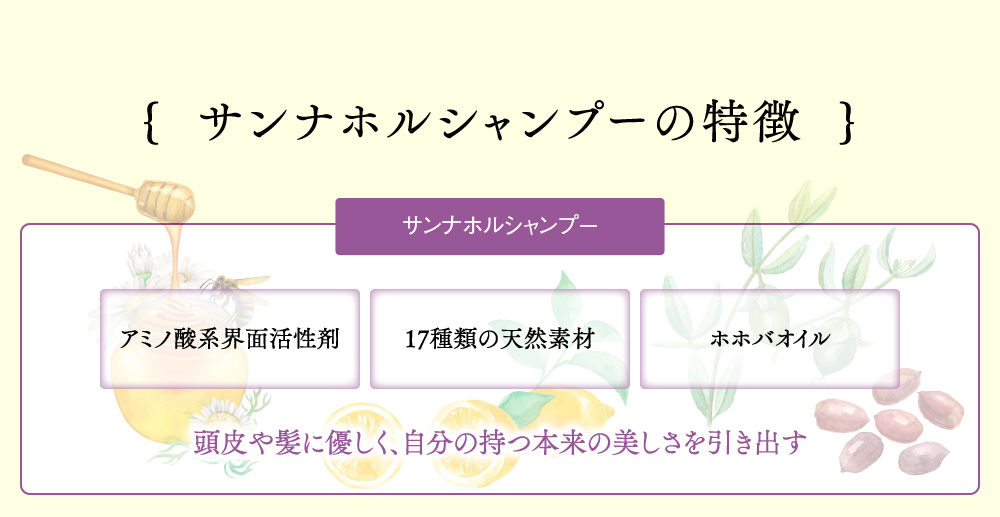 サンナホル ナチュラルトリートメントシャンプー【1週間お試し