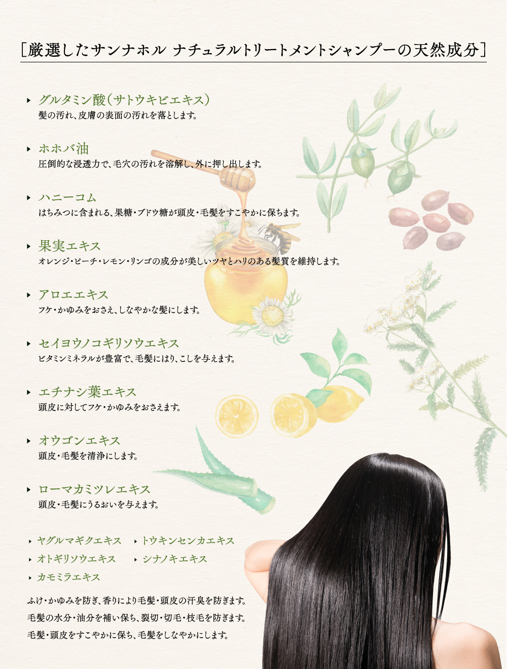 サンナホル ナチュラルトリートメントシャンプー【1週間お試し