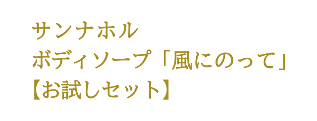 サンナホル　ボディソープ「風に乗って」お試しセット